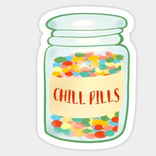 Bottle of chill pills Sticker